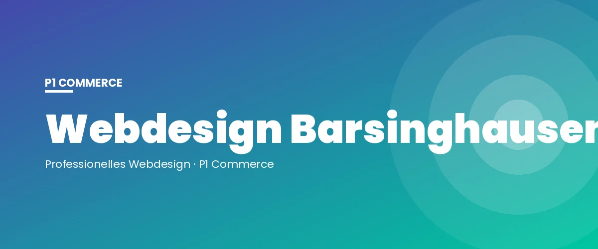 Webdesign Barsinghausen – P1 Commerce Webagentur